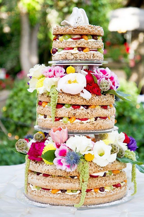 "Голый" торт на свадьбу